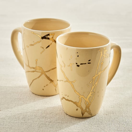 Corsica Marble Set of 2 Porcelain Coffee Mugs - 280ml