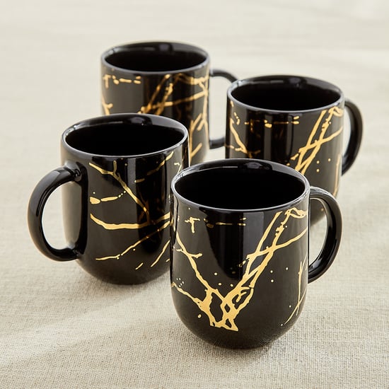 Corsica Marble Set of 4 Porcelain Coffee Mugs - 230ml