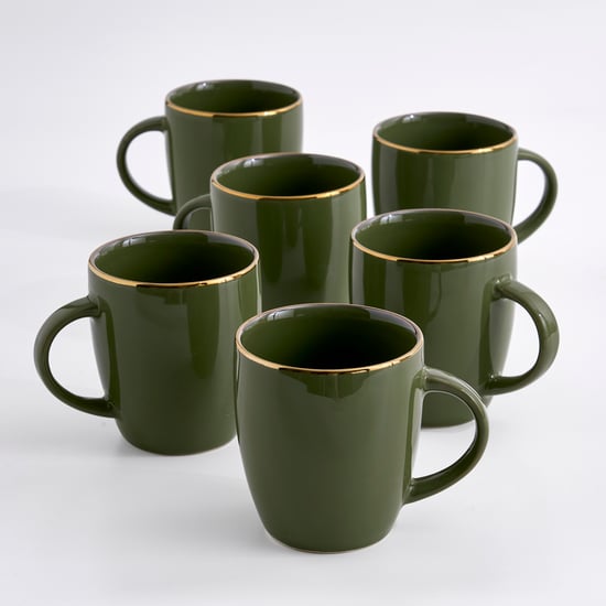 Corsica Alton Set of 6 Porcelain Coffee Mugs - 180ml