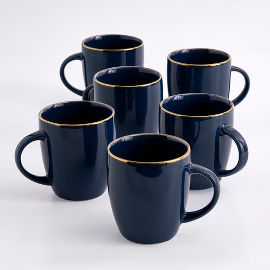 Corsica Alton Set of 6 Porcelain Coffee Mugs - 180ml