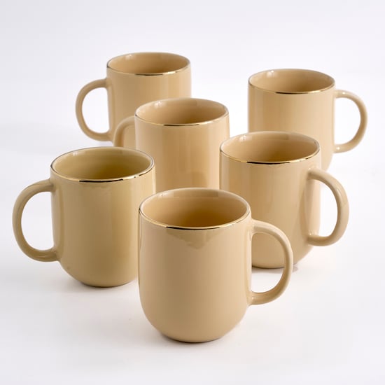 Corsica Alton Set of 6 Porcelain Coffee Mugs - 230ml