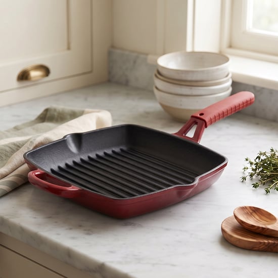 Terra Tales Sally Enamelled Cast Iron Grill Pan with Sleeve