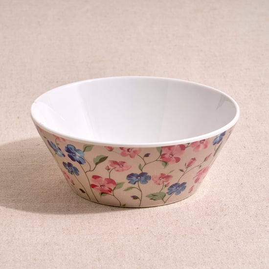 Norvia Set of 2 Melamine Floral Print Snack Bowls - 600ml