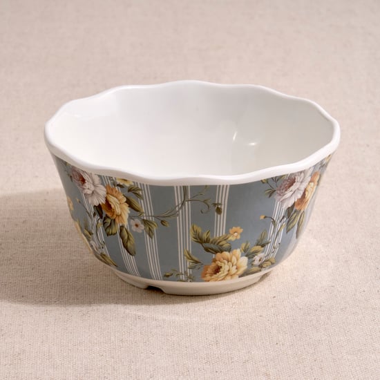 Norvia Set of 2 Melamine Floral Print Serving Bowls - 600ml