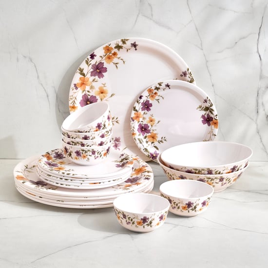 Victor 20Pcs Floral Print Melamine Dinner Set