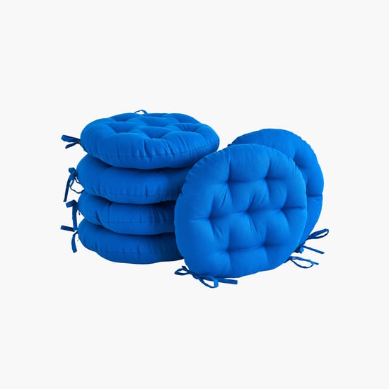 SKANDA FAB Set of 6 Cotton Cushion Chair Pads -  40x40cm