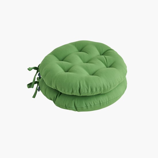 SKANDA FAB Set of 2 Cotton Cushion Chair Pads -  40x40cm