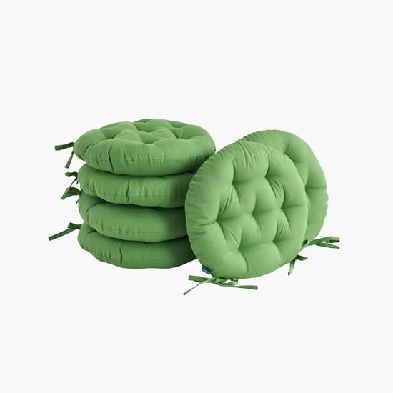 SKANDA FAB Set of 6 Cotton Cushion Chair Pads -  40x40cm