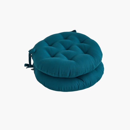 SKANDA FAB Set of 2 Cotton Cushion Chair Pads -  40x40cm