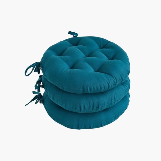 SKANDA FAB Set of 2 Cotton Cushion Chair Pads -  40x40cm