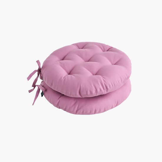 SKANDA FAB Set of 2 Cotton Cushion Chair Pads -  40x40cm
