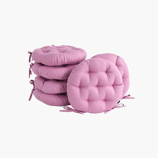 SKANDA FAB Set of 6 Cotton Cushion Chair Pads -  40x40cm