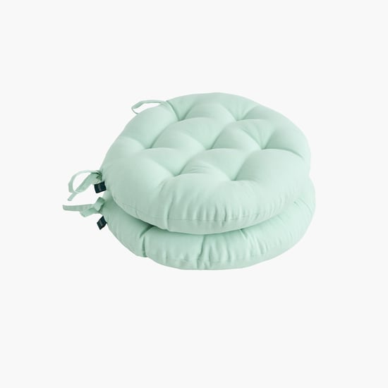 SKANDA FAB Set of 2 Cotton Cushion Chair Pads -  40x40cm