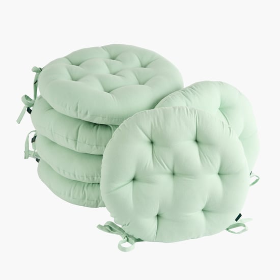 SKANDA FAB Set of 6 Cotton Cushion Chair Pads -  40x40cm