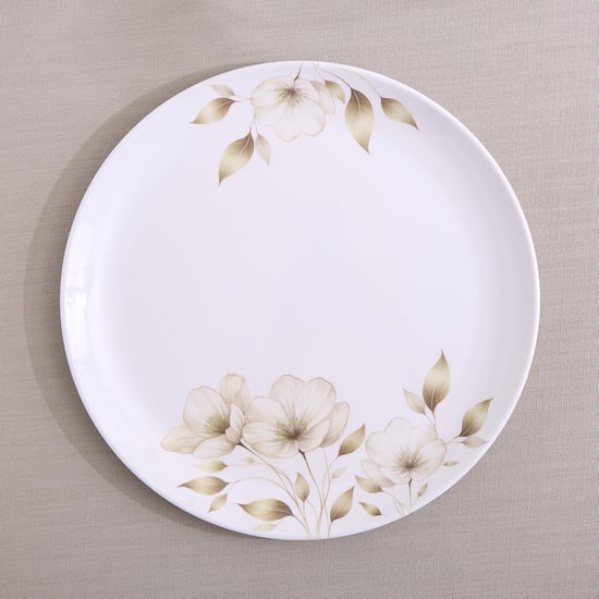 Meadows Gold Melamine Floral Print Dinner Plate - 27 cm