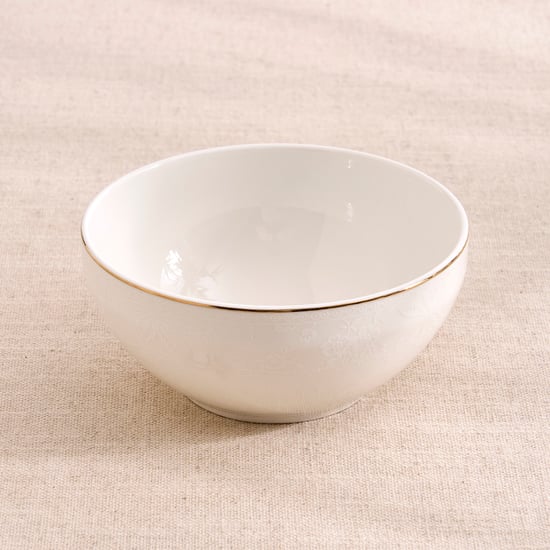 Altius Embossed Floral New Bone China Cereal Bowl - 400ml