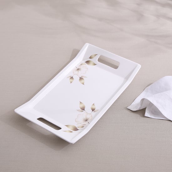 Meadows Gold Melamine Printed Serving Tray - 23x17cm