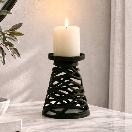 Mineral Arbor Aluminium Pillar Candle Holder - Small