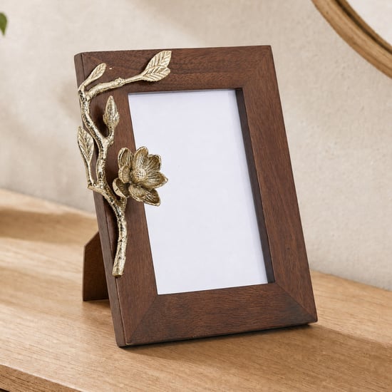 Nuqta Mango Wood Aluminium Photo Frame - 24x19cm
