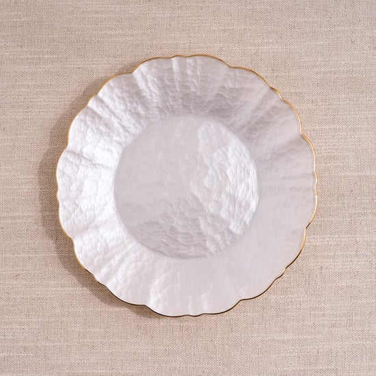 Signature Serve Pearl Set of 4 Glass Side Plates - 21cm