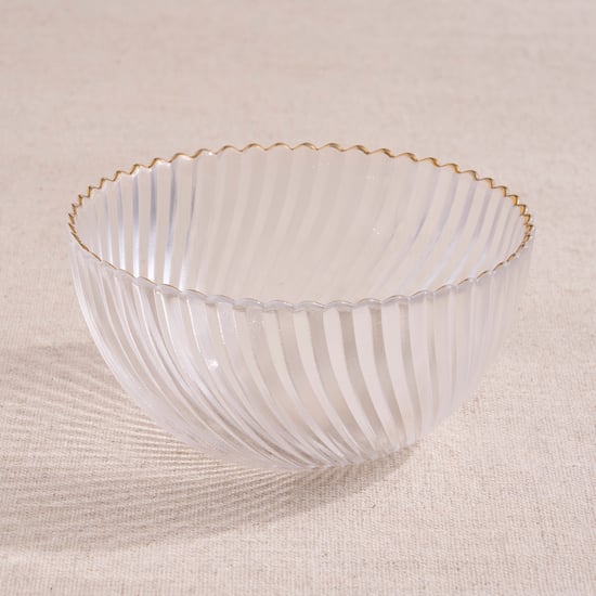 Signature Serve Swirl Set of 4 Glass Veg Bowls - 320ml