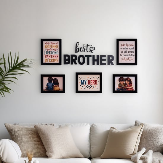Bandhan Eden Set of 5 Brother Picture Frames with Plaques