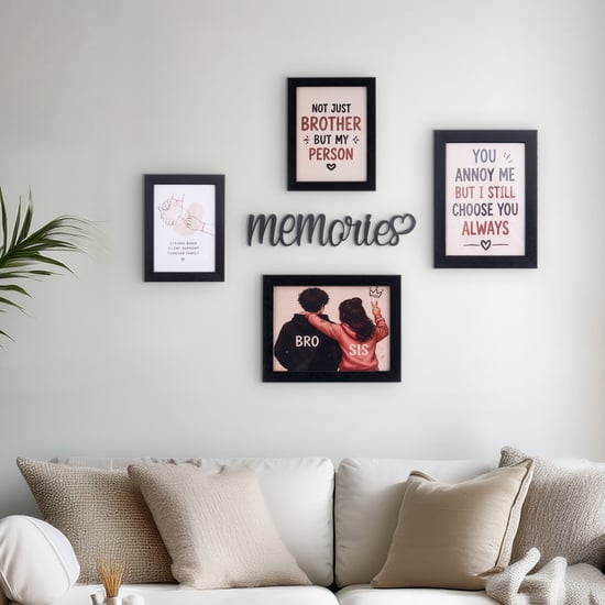 Bandhan Eden Set of 4 Brother Picture Frames with Plaques