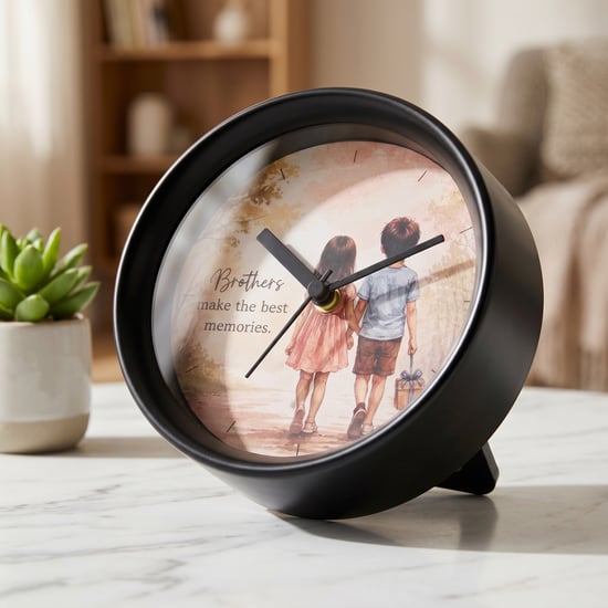 Bandhan Eden Printed Table Clock - 16x5.5cm