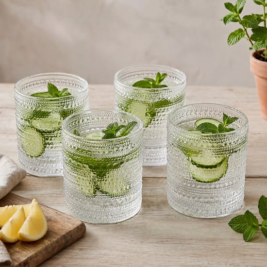 Wexford Trendy Pebble Set of 4 Whiskey Glasses - 360ml