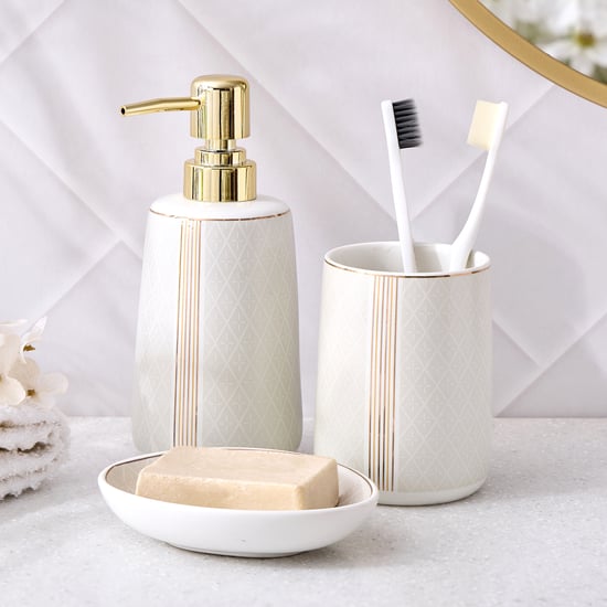 Monique Allure Set of 3 Ceramic Bath Accessories - 300ml