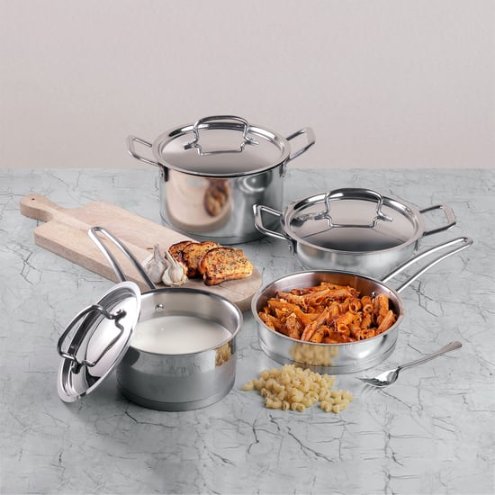 VINOD Classique Deluxe 7Pcs Stainless Steel Cookware Set