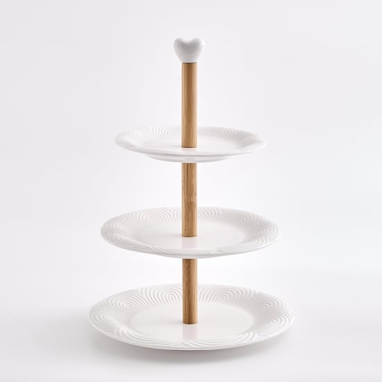 Natural Edit Porcelain 3-Tier Cake Stand