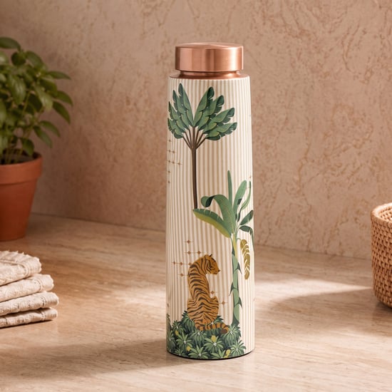 Infinity Rakhi Copper Printed Water Bottle - 950ml