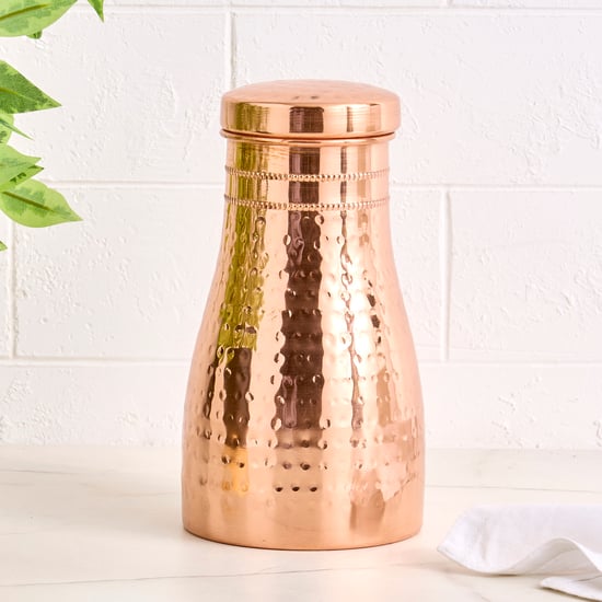 Infinity Rakhi Copper Bedside Decanter with Tumbler - 950ml