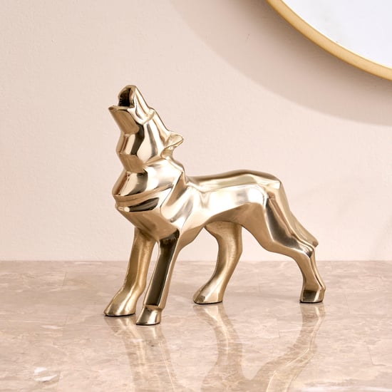Grantley Fauna Aluminium Wolf Figurine