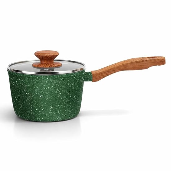 Allure Botanica Aluminium Induction Compatible Spatter Milk Pan with Lid - 1.75L