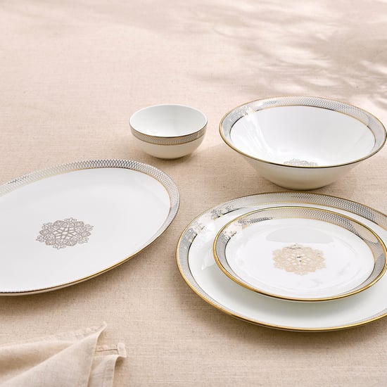 Ebony Timeless 27Pcs Bone China Dinner Set