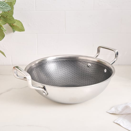 Terra Tales Lavin Triply Stainless Steel Non-Stick Kadhai - 2.7L