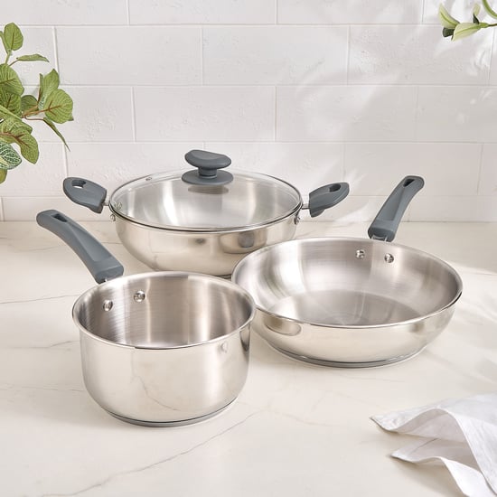 Gravis Steller 4Pcs Stainless Steel Cookware Set