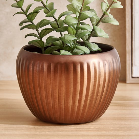 Corsica Amaze Metal Ribbed Table Planter