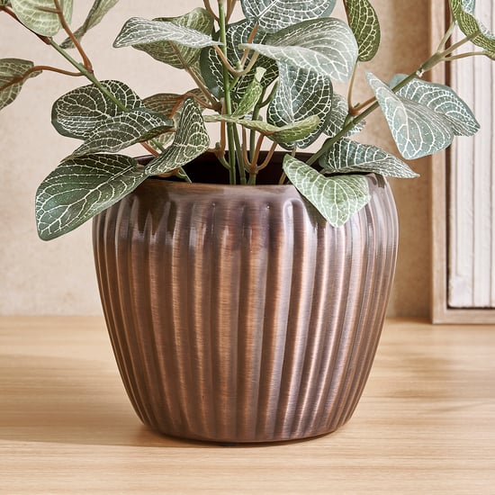 Corsica Amaze Metal Ribbed Table Planter