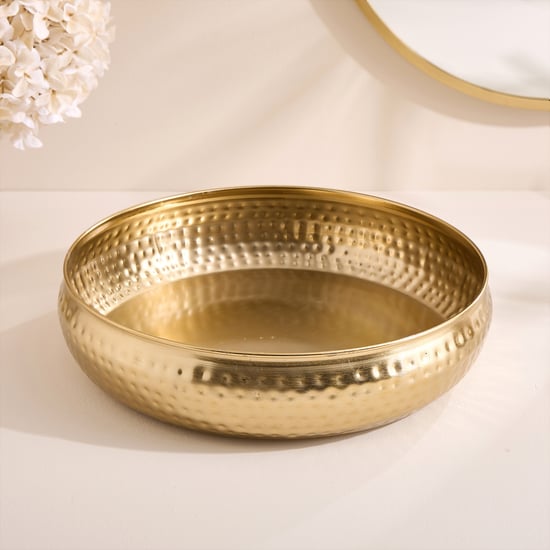 Corsica Suvarna Metal Hammered Decorative Bowl - Large