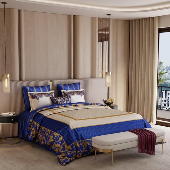 STOA PARIS Coronation Satin 7Pcs Double Bed-In-A-Bag Set