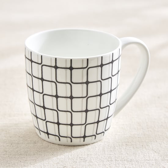 Heva Ceramic Checked Mug - 240ml
