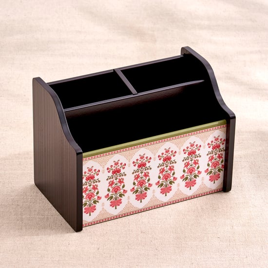 Oakland Wooden Floral Print Multipurpose Organiser