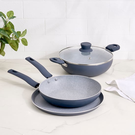 Gravis 3Pcs Non-Stick Aluminium Cookware Set with Lid