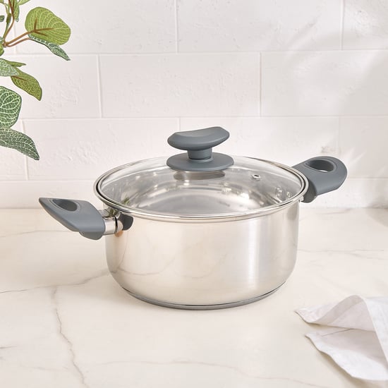 Gravis Steller Stainless Steel Cook N Serve Casserole with Lid - 2L
