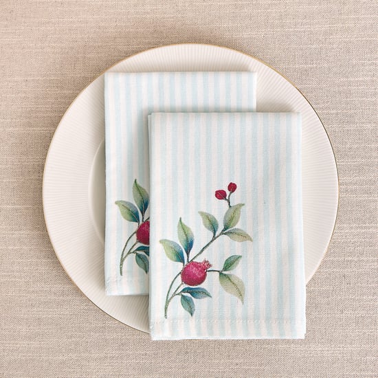 India Inspired Anar Set of 2 Cotton Striped Napkins