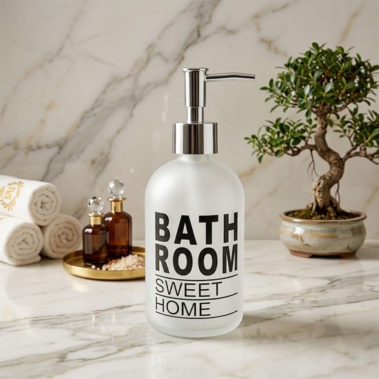 LUXE HOME Glass Printed Multipurpose Dispenser - 250ml