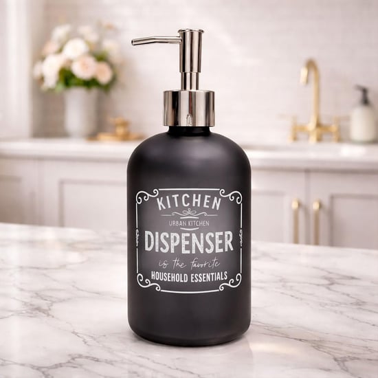 LUXE HOME Glass Printed Multi-Purpose Pump Dispenser - 250ml